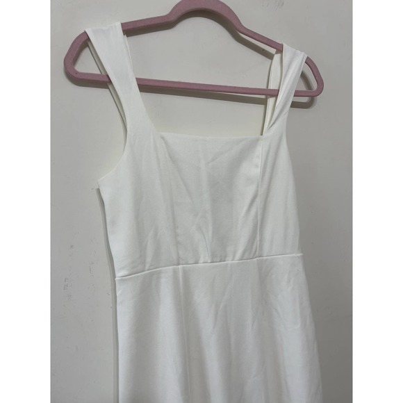 Show Me Your Mumu Paris Gown White Stretch Medium Maxi Fitted Side Slit Bridal - Picture 6 of 7